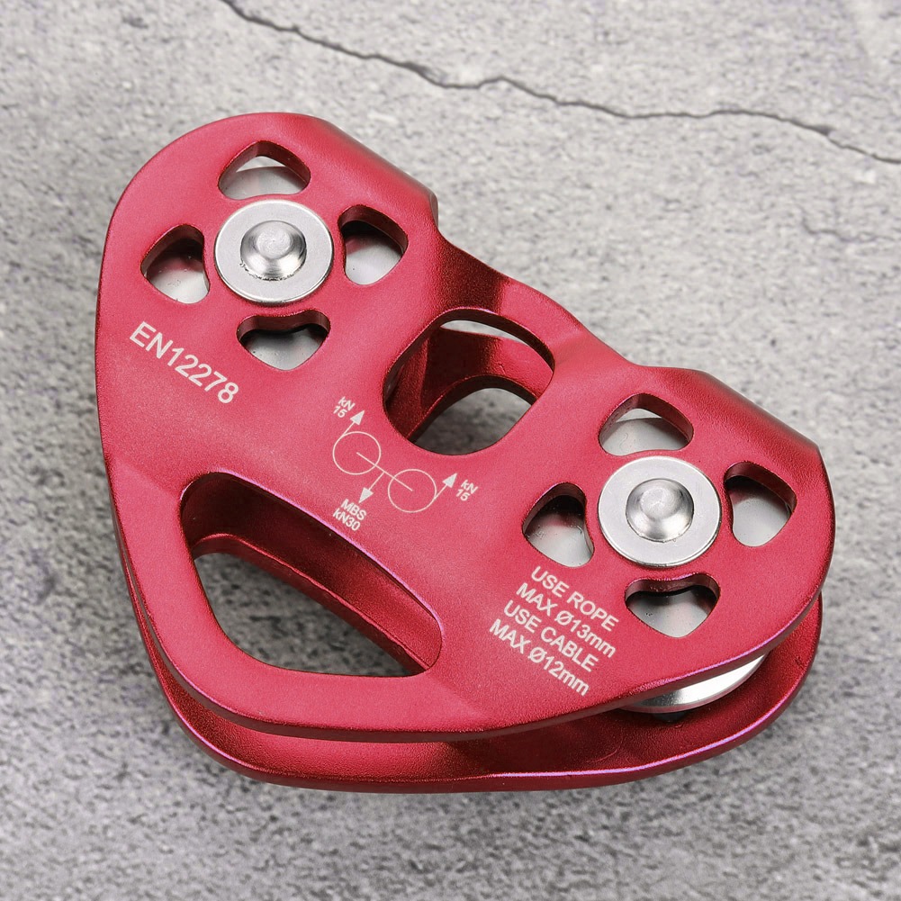 Gambar produk TaffSPORT Double Pulley Tandem Zipline Smooth Surface Aluminium 30kN - ZWA006