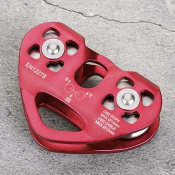 Gambar produk TaffSPORT Double Pulley Tandem Zipline Smooth Surface Aluminium 30kN - ZWA006