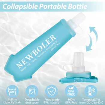 TaffSPORT Botol Minum Soft Flask Foldable Sport Water TPU 500 ml - TF009 Gambar produk TaffSPORT Botol Minum Soft Flask Foldable Sport Water TPU 500 ml - TF009
