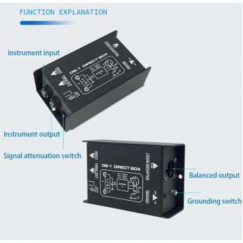 YOUHA Passive Direct Box Single Channel Injection Audio Box XLR TRS - DIBOX001 Gambar produk YOUHA Passive Direct Box Single Channel Injection Audio Box XLR TRS - DIBOX001