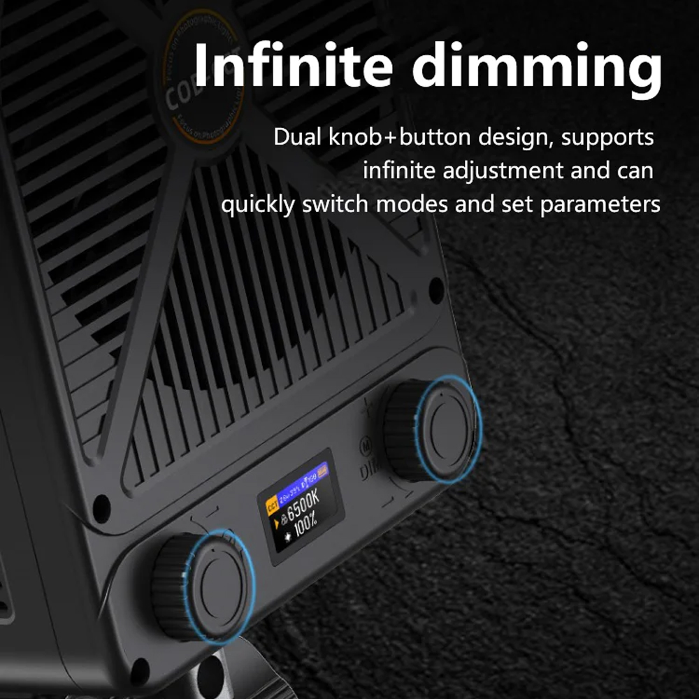 Gambar produk LIYADI Lampu Studio Fotografi COB LED 3in1 Color TFT Display 330W - G330