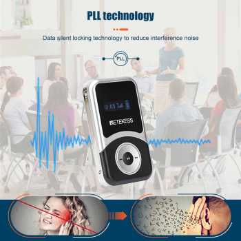 RETEKESS Audio Tour Guide Wireless Receiver 900mAh with Earphone - T131S Gambar produk RETEKESS Audio Tour Guide Wireless Receiver 900mAh with Earphone - T131S
