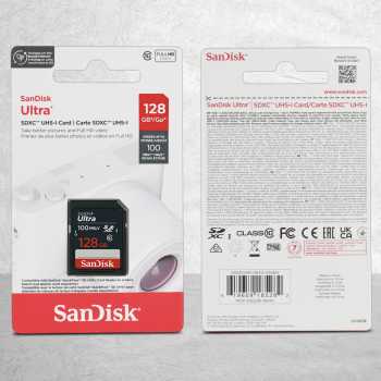 Gambar produk SanDisk Ultra SDHC/XC UHS-I Card Class 10 100MB/s 128GB - SDSDUNR-GN3IN