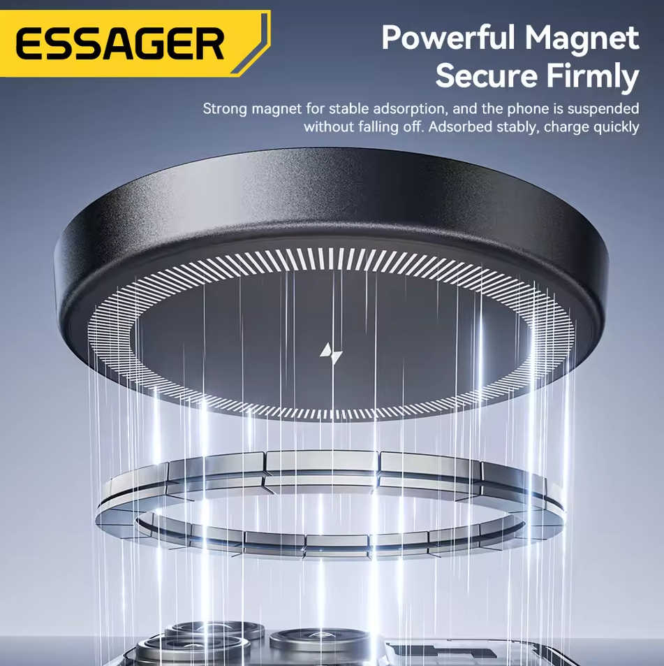 Gambar produk ESSAGER Wireless Charger Station 4in1 Stand Desktop iPhone Apple 15W - OJD-132