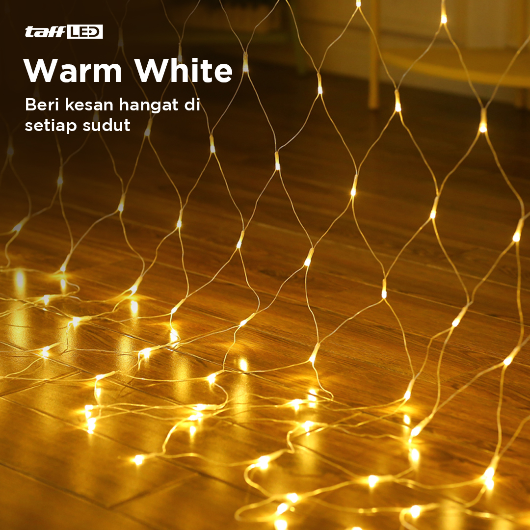 Gambar produk TaffLED Lampu Hias Jaring String Lights Decoration EU Plug 3x2M - EK-04