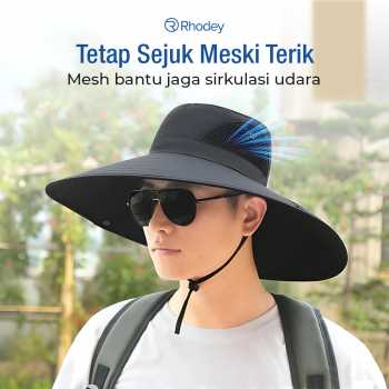 Rhodey Topi Rimba Outdoor Anti UV Boonie Hat Polyester - B60 Gambar produk Rhodey Topi Rimba Outdoor Anti UV Boonie Hat Polyester - B60