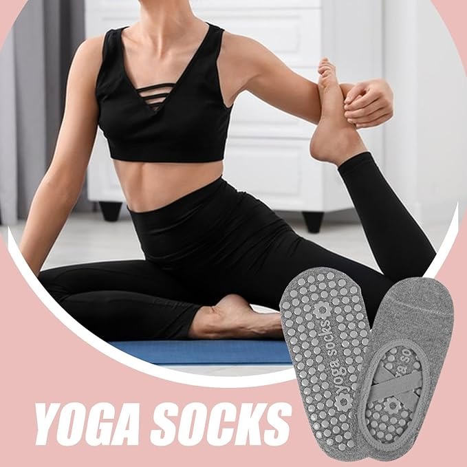 Gambar produk AOLITE Kaos Kaki Invisible Anti Slip Yoga Pilates Wanita 34-38 - AL-20