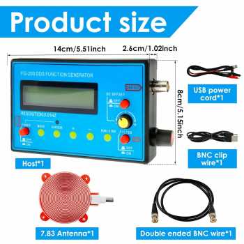 Gambar produk VOANZO Signal Generator 15 Waveforms 500kHz with Antenna Coil - FG-200