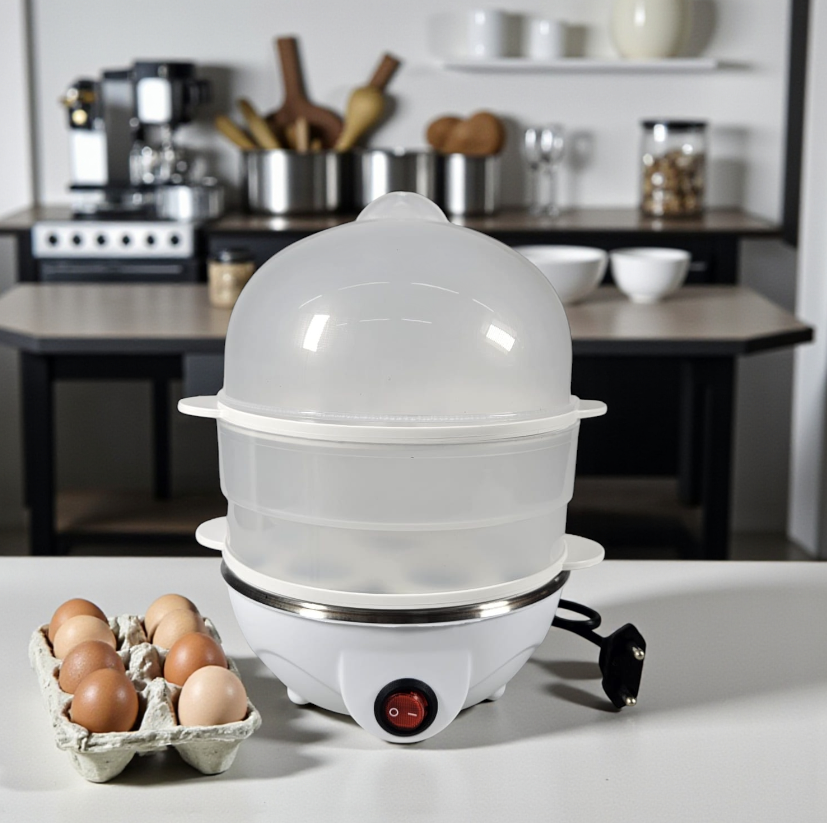 Gambar produk BONIN Alat Rebus Telur Elektrik Double Layer Egg Steamer 220V 350W - BN-20