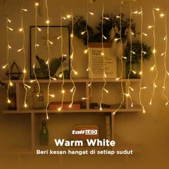 Gambar produk TaffLED Lampu Hias Gorden String Lights Icicle Fairy Waterproof 5M 96 LED - EK-04