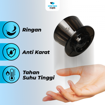 One Two Cups V60 Coffee Dripper Alat Seduh Kopi Manual Plastik 1-2 Cup - B75 Gambar produk One Two Cups V60 Coffee Dripper Alat Seduh Kopi Manual Plastik 1-2 Cup - B75