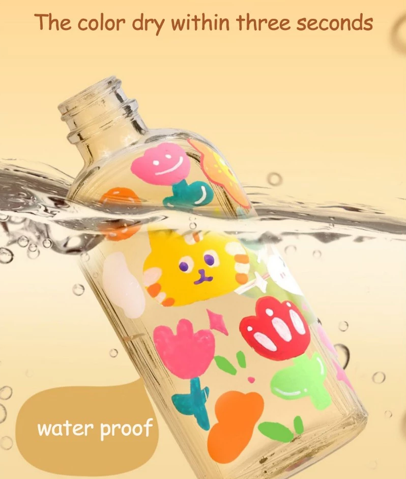 Gambar produk HUNJHYC Spidol Warna Anak Acrylic Marker Fine Tip Quick Dry Waterproof 24 Warna - GB8801