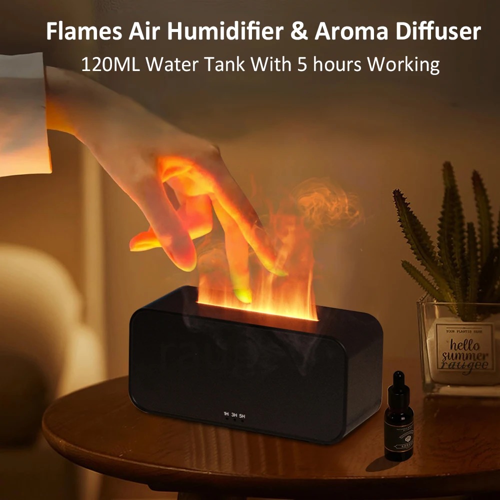 CREARO Air Humidifier Mini Ultrasonic RGB Diffuser Flame Light 120ml - CR-12 Gambar produk CREARO Air Humidifier Mini Ultrasonic RGB Diffuser Flame Light 120ml - CR-12