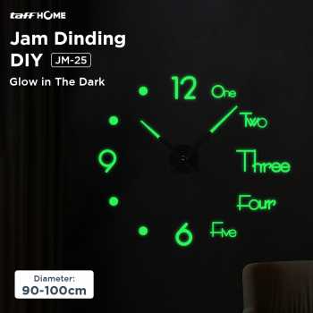 TaffHOME Jam Dinding Besar DIY Giant Glow in The Dark 90-100cm - JM-25