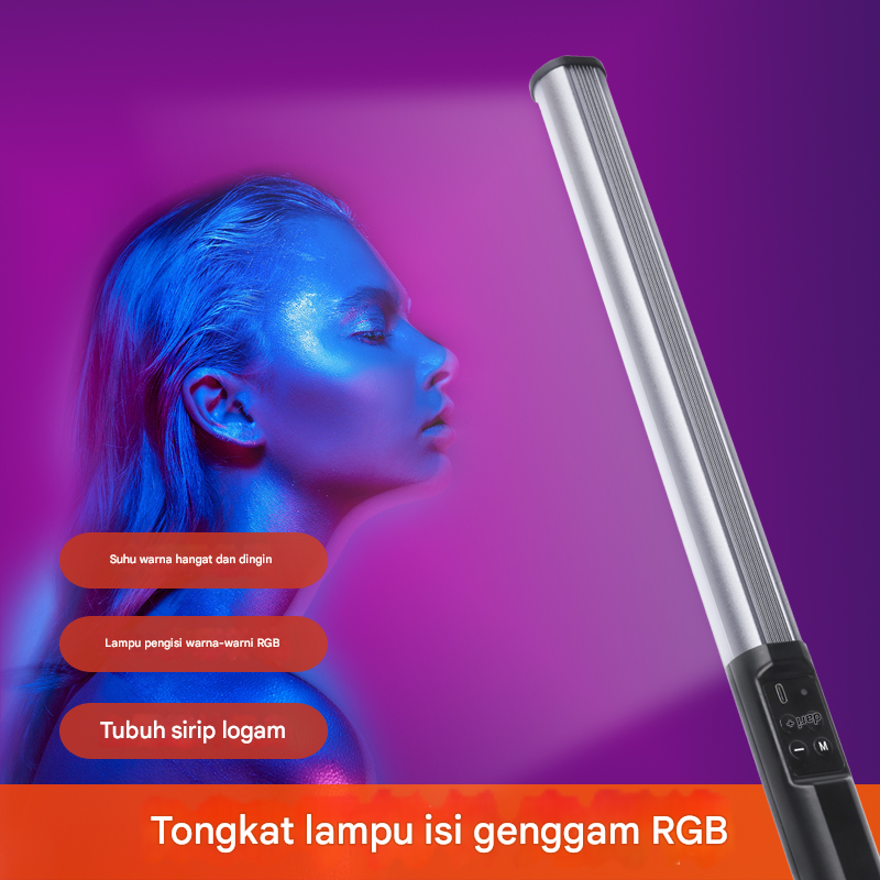 Gambar produk LIYADI Lampu Fotografi LED Portabel RGB Tube Light 10W 9900K - LP430 PRO