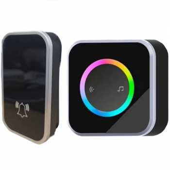 Zheyi Bel Pintu Wireless Door Bell Waterproof RGB EU Plug 59 Chimes - D88 Gambar produk Zheyi Bel Pintu Wireless Door Bell Waterproof RGB EU Plug 59 Chimes - D88