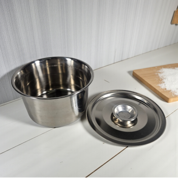 Gambar produk Hasei Baskom Mangkok Stainless Steel Wadah Bumbu Makanan with Lid 14cm - HS-14