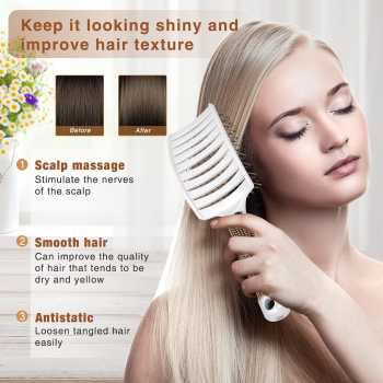 YIBER Sisir Rambut Anti Rontok Detangling Hair Comb Brush - Y76 Gambar produk YIBER Sisir Rambut Anti Rontok Detangling Hair Comb Brush - Y76