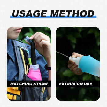 Gambar produk TaffSPORT Botol Minum Soft Flask Foldable Sport Water TPU 250ml - TF-25