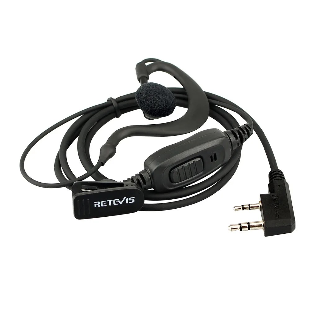 Gambar produk RETEVIS Headset Mikrofon In-ear C Type for HT Walkie Talkie 2 Pin - EEK004
