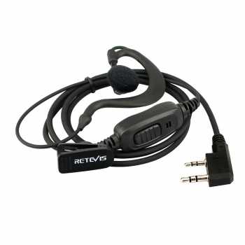 Gambar produk RETEVIS Headset Mikrofon In-ear C Type for HT Walkie Talkie 2 Pin - EEK004