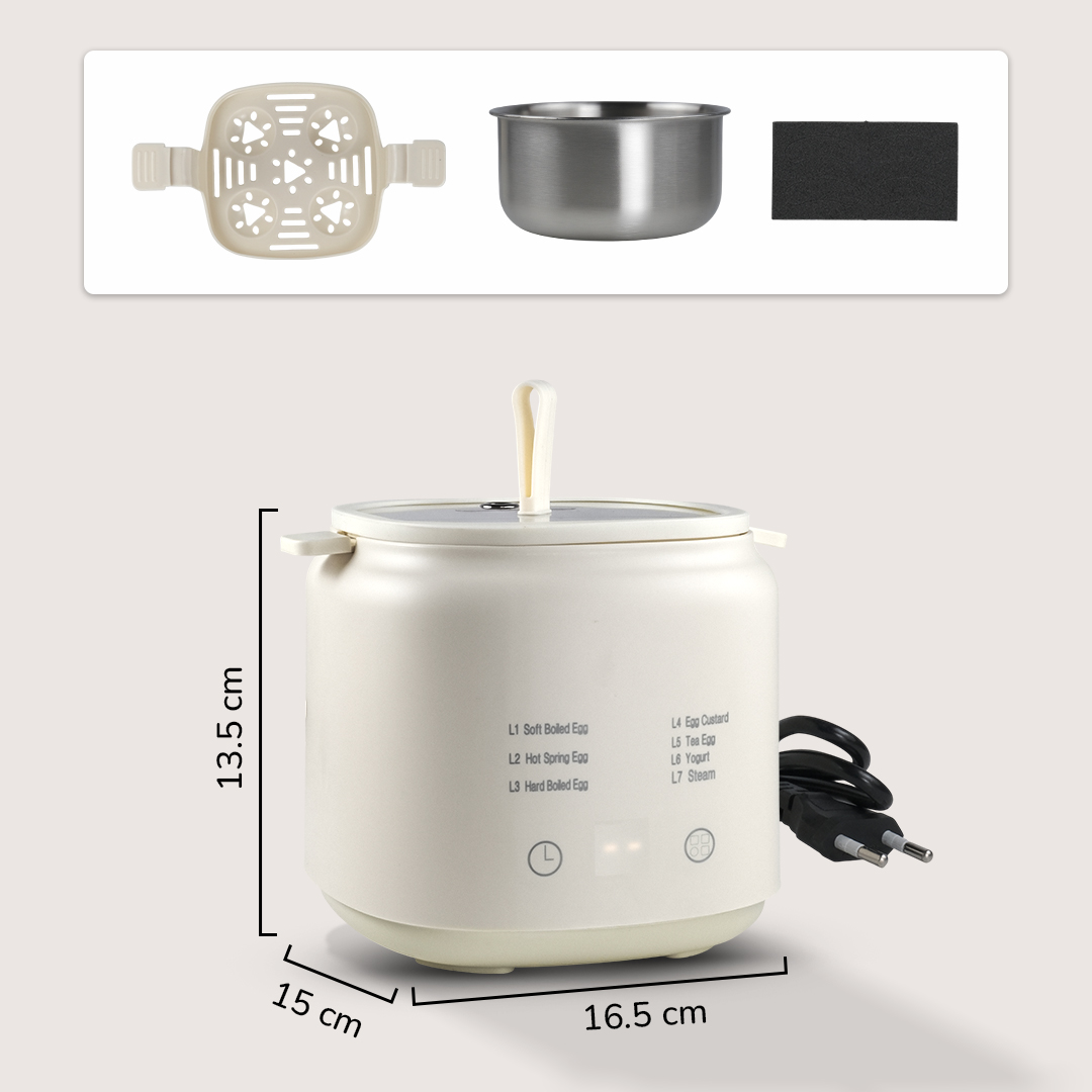 Gambar produk ONE MORE Alat Rebus Telur Elektrik Mini 4 Slot Egg Steamer 220V 300W - LG-803