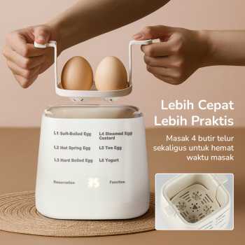 Gambar produk GUESMI Alat Rebus Telur Elektrik 4 Slot 6 Preset Mode Egg Boiler - SJ-200