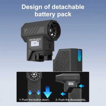 Gambar produk Taffware Air Duster Blower Mini Turbo Jet Fan 8000mAh 245W with Nozzle - C29