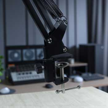 Gambar produk TaffSTUDIO Boom Arm Stand Suspensi Mikrofon Scissor Desk Clamp - NB-35