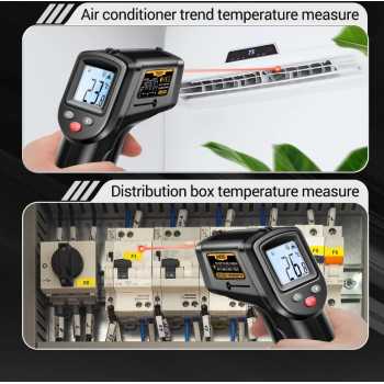 ANENG Termometer Industrial Digital Thermogun Infrared LCD Backlit - TH201 Gambar produk ANENG Termometer Industrial Digital Thermogun Infrared LCD Backlit - TH201
