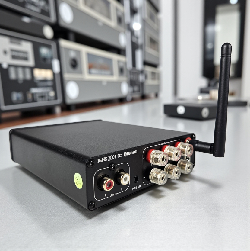 Gambar produk Fosi Audio Amplifier Bluetooth 5.0 HiFi 2.1 Channel 165x2+350W TPA3255 - BT30D PRO- MAX