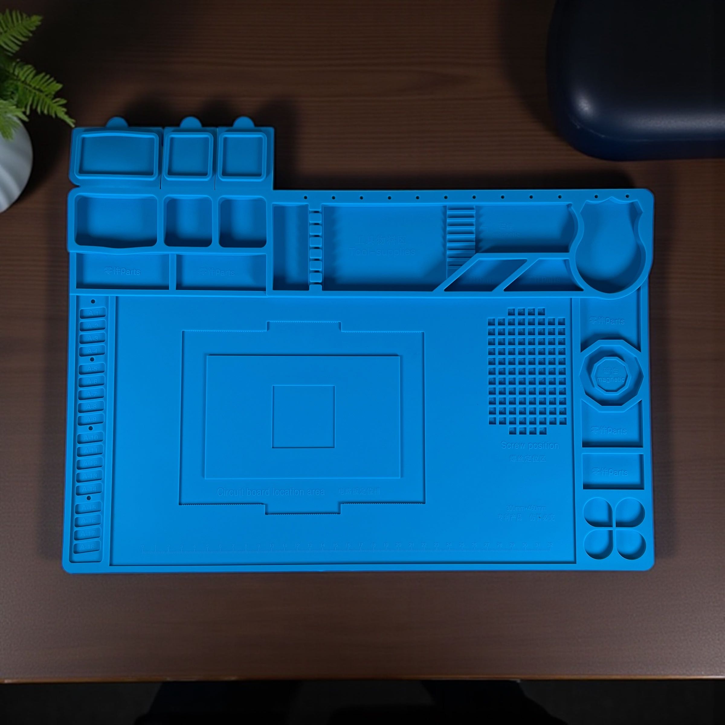 Gambar produk ESD Alas Matras Solder Silikon Magnetic Mat Heat Resistant 46x30cm - E-607