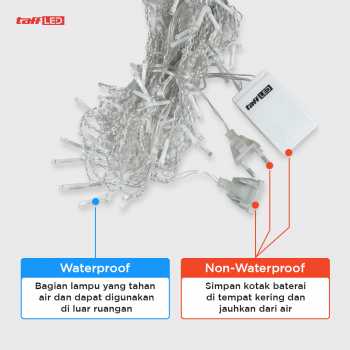 Gambar produk TaffLED Lampu Hias Gorden String Lights Icicle Fairy Waterproof 5M 96 LED - EK-04