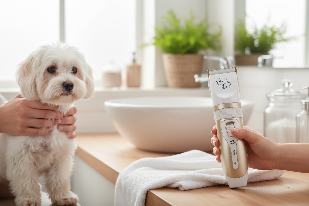 BOJAFA Alat Cukur Bulu Hewan Anjing Kucing 1200mAh - C7 Gambar produk BOJAFA Alat Cukur Bulu Hewan Anjing Kucing 1200mAh - C7