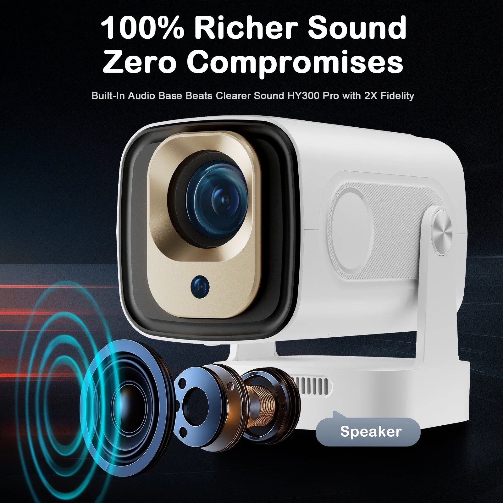 Gambar produk Woopker Proyektor Mini Portable Android 11 WiFi Bluetooth 330 ANSI - HY260