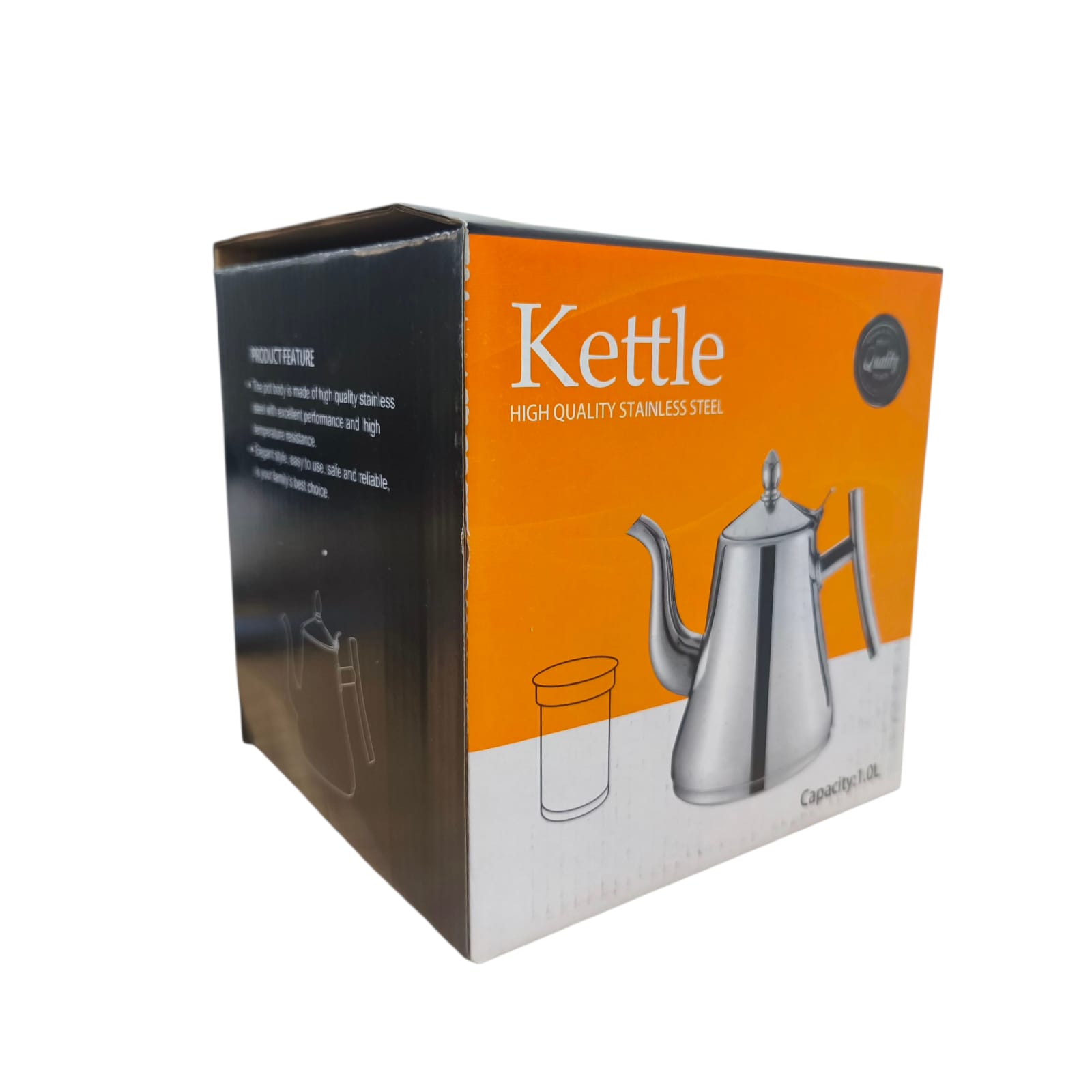 One Two Cups Teko Air Panas Teh Teapot Stainless Steel 1L with Filter - HS4012 Gambar produk One Two Cups Teko Air Panas Teh Teapot Stainless Steel 1L with Filter - HS4012