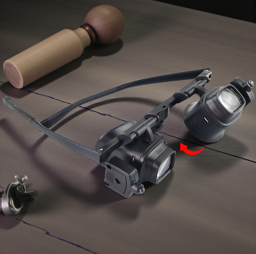 SunFire Kacamata Pembesar 22x Magnifier Glasses with LED Light - SF5 Gambar produk SunFire Kacamata Pembesar 22x Magnifier Glasses with LED Light - SF5