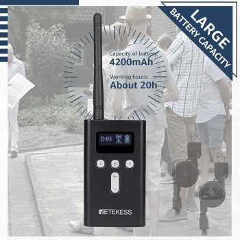 RETEKESS Audio Tour Guide Wireless Transmitter 49 Channel Mic 4200mAh - T130S Gambar produk RETEKESS Audio Tour Guide Wireless Transmitter 49 Channel Mic 4200mAh - T130S