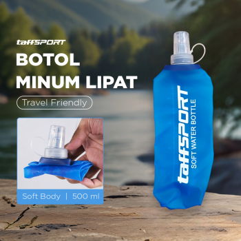TaffSPORT Botol Minum Lipat Soft Flask Foldable Water Bottle TPU 500ml - TF-50