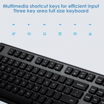 Gambar produk Xiaomi Set Keyboard Mouse Wireless 2.4GHz Soft Keycap Lightweight - WXJS03YM