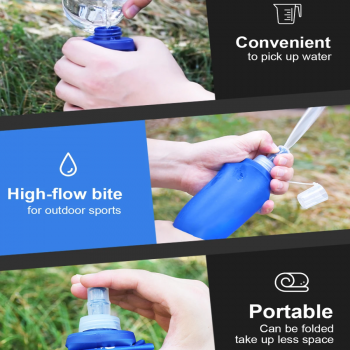 Gambar produk TaffSPORT Botol Minum Soft Flask Foldable Sport Water TPU 250ml - TF-25
