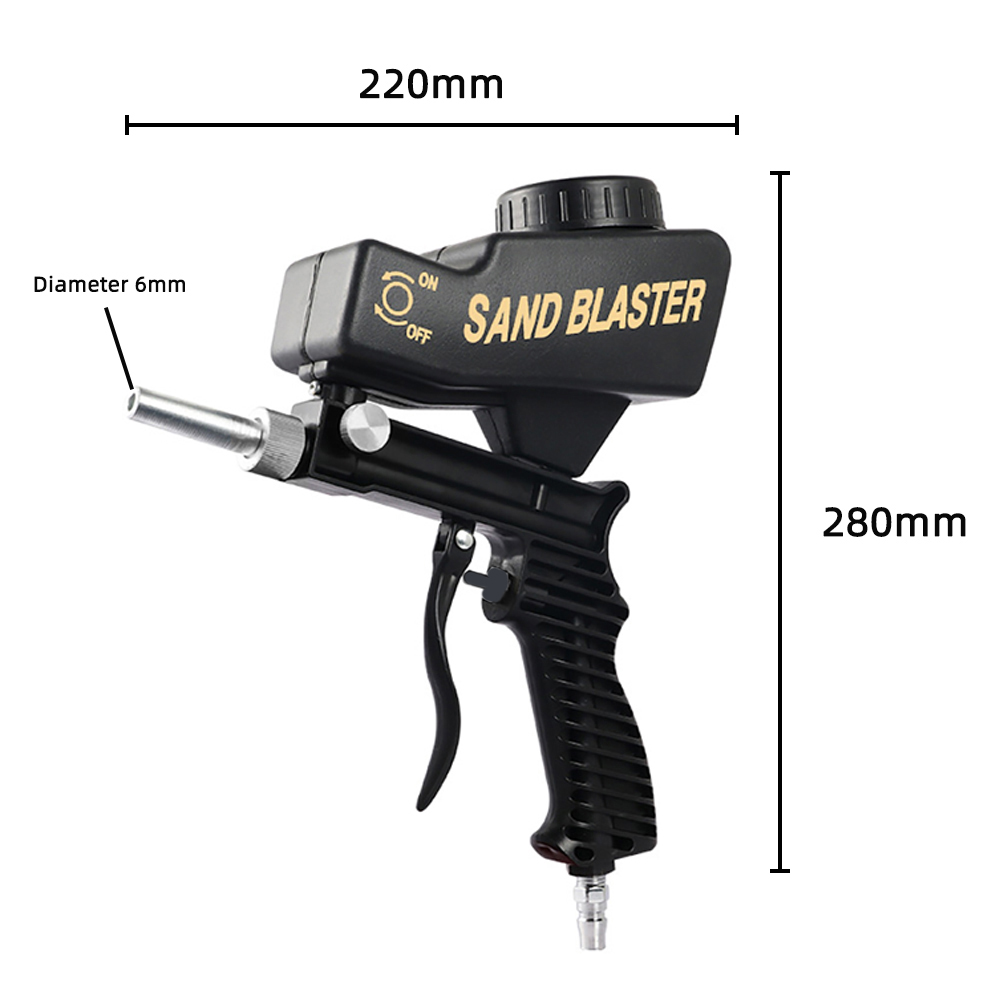 DIZAINLIFE Sand Blaster Gravity Pneumatic Gun Portable 90 PSI - WM-7345R Gambar produk DIZAINLIFE Sand Blaster Gravity Pneumatic Gun Portable 90 PSI - WM-7345R