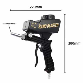 Gambar produk DIZAINLIFE Sand Blaster Gravity Pneumatic Gun Portable 90 PSI - WM-7345R