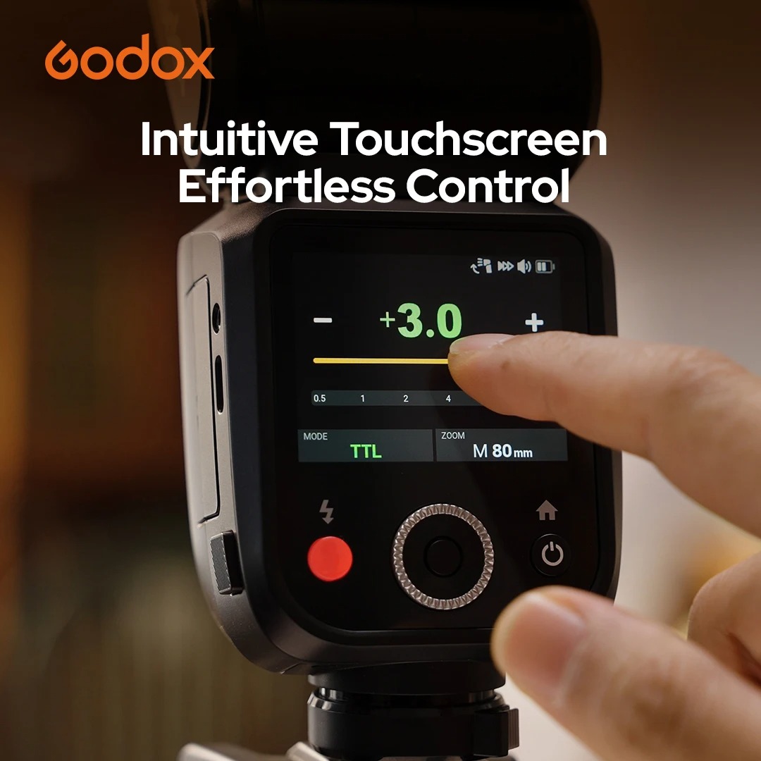 Godox Flash Camera Wireless Touchscreen Global Shutter 100Ws for Sony - V100S Gambar produk Godox Flash Camera Wireless Touchscreen Global Shutter 100Ws for Sony - V100S