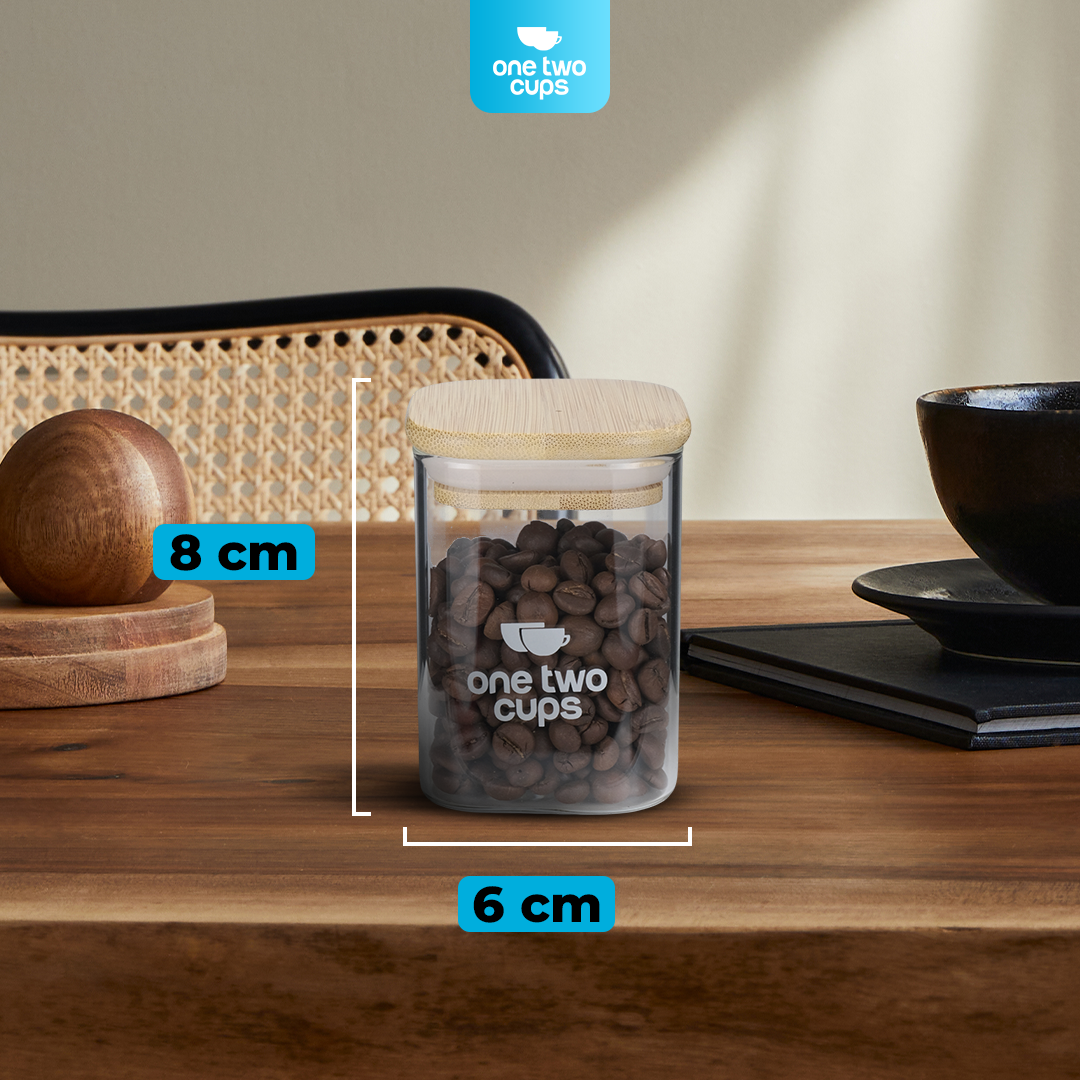 Gambar produk One Two Cups Toples Kaca Penyimpanan Makanan Kedap Udara Storage Jar 230ml - HC1019