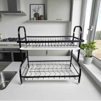 Gambar produk NYTRYD Rak Piring Dapur 2 Susun Pengering Stainless Steel Kitchen Rack - NY-21