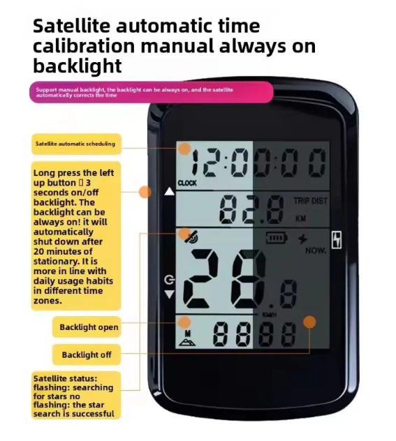 LANKEMI Speedometer Sepeda Wireless Bicycle GPS Bike Rechargeable - LK1 Gambar produk LANKEMI Speedometer Sepeda Wireless Bicycle GPS Bike Rechargeable - LK1