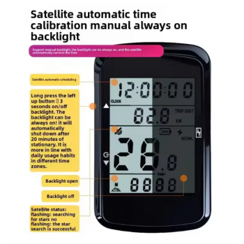 Gambar produk LANKEMI Speedometer Sepeda Wireless Bicycle GPS Bike Rechargeable - LK1