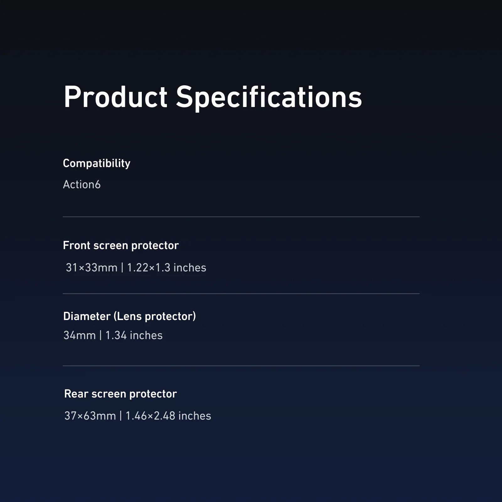 TELESIN Tempered Glass Protective Film DJI Osmo Action 6 Two Set - S6-FLM-26 Gambar produk TELESIN Tempered Glass Protective Film DJI Osmo Action 6 Two Set - S6-FLM-26