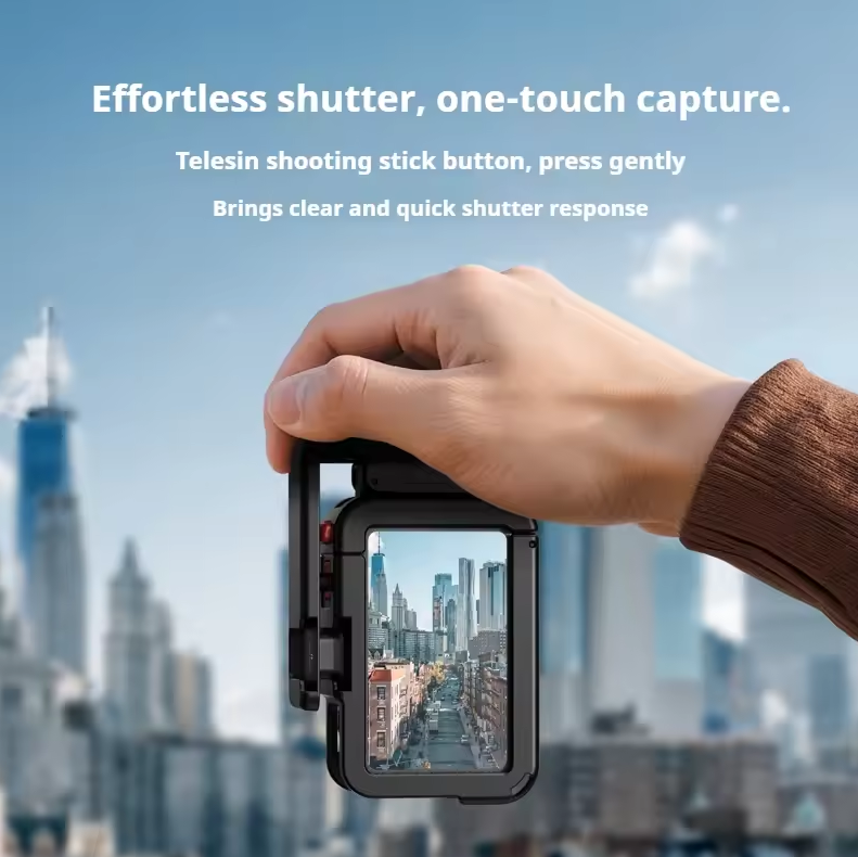 Gambar produk TELESIN Handle Grip for DJI Action 3/4/5 Pro and TELESIN Metal Cage - S6-FMS-23-TDJ